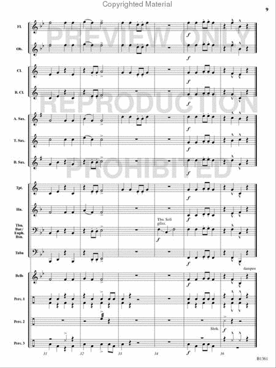 Cowboy Cattle Drive Cowboy Cattle Drive Concert Band scores gallery preview page 8