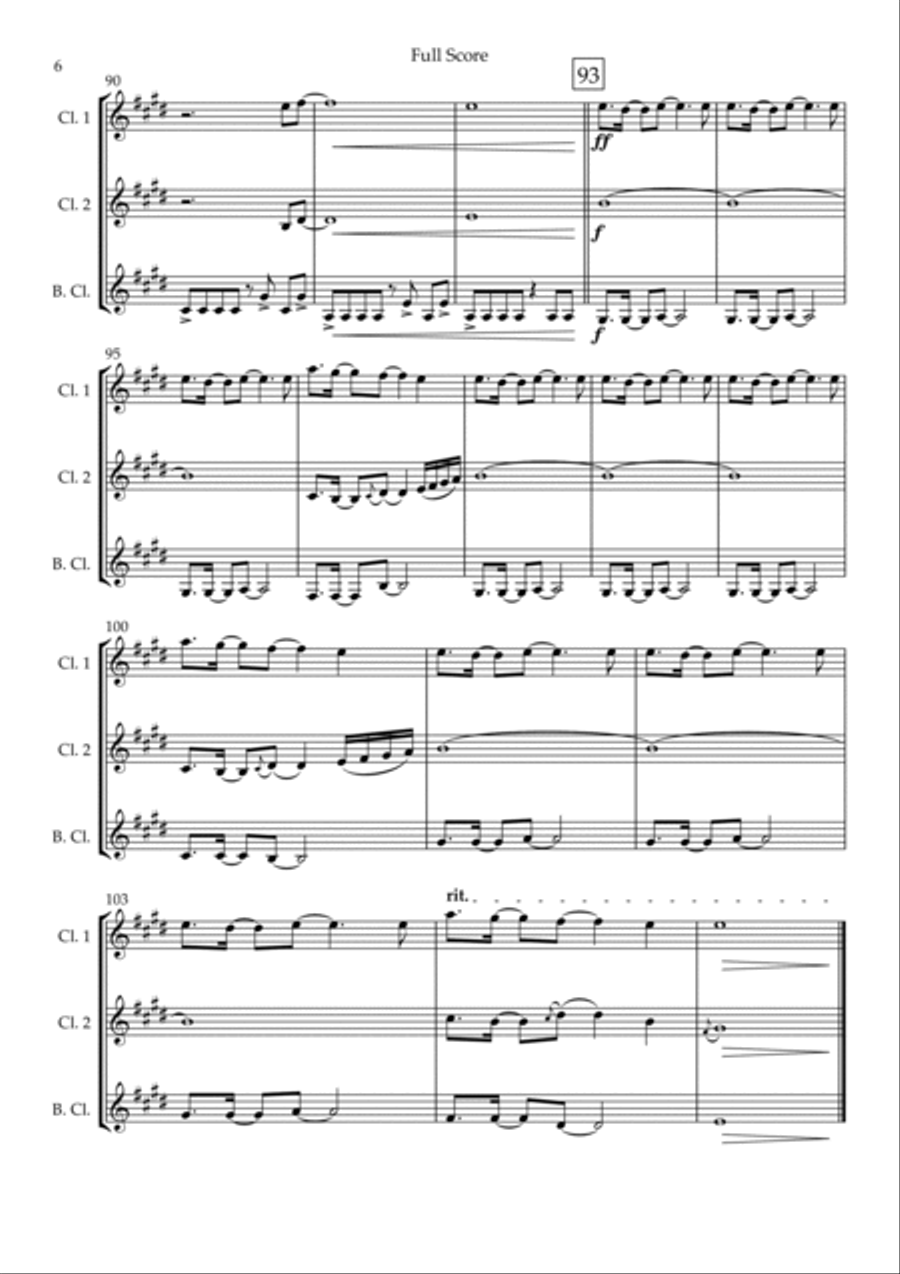 Without You Without You Clarinet Trio scores gallery preview page 6