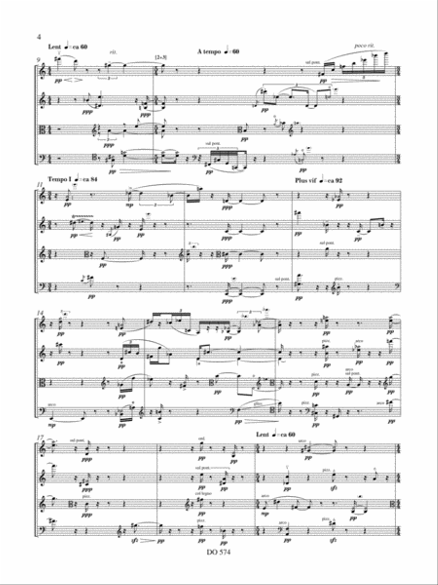 Quatuor à cordes no. 2 String Quartet scores gallery preview page 4