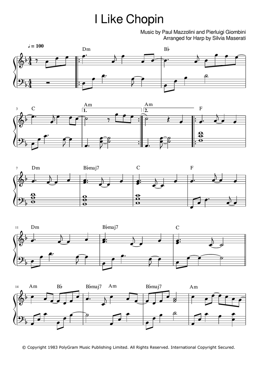I Like Chopin Harp scores gallery preview page 2
