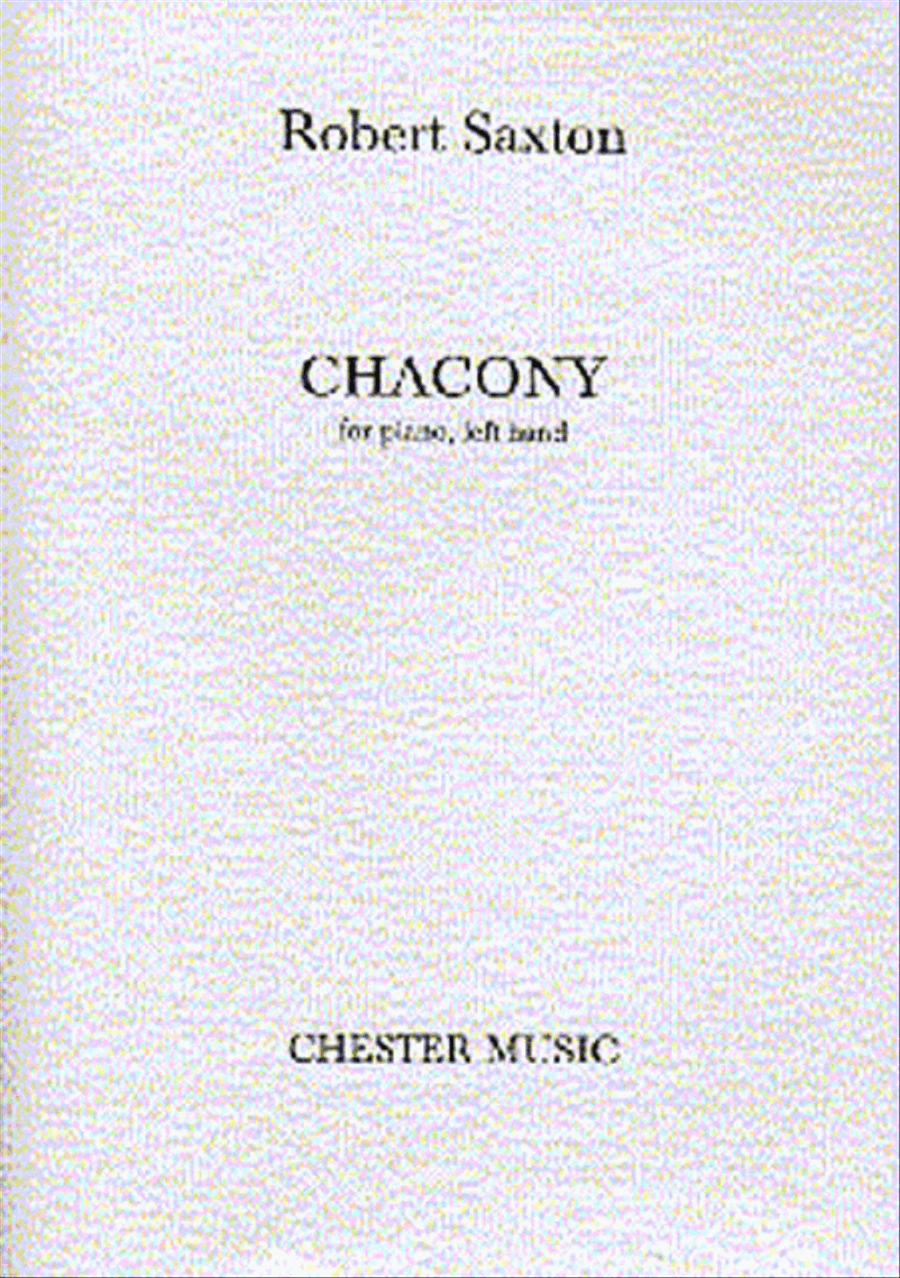 Robert Saxton: Chacony For Piano, Left Hand Piano Solo scores gallery preview page 1