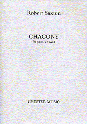 Book cover for Robert Saxton: Chacony For Piano, Left Hand