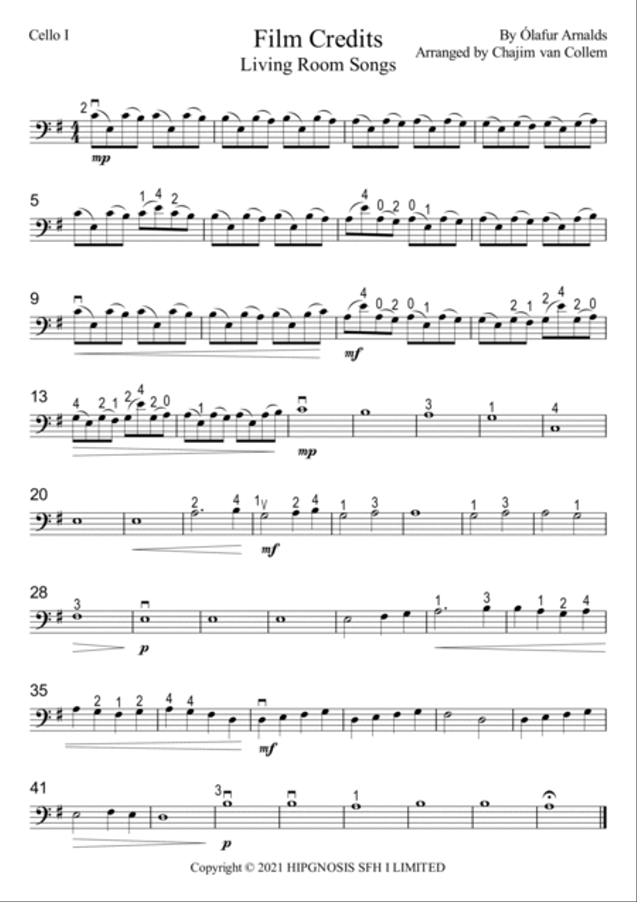 Film Credits Small Ensemble scores gallery preview page 4