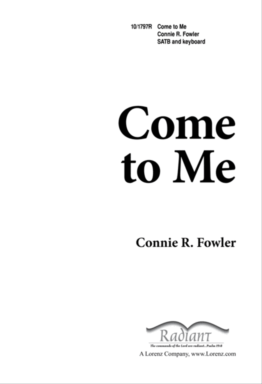 Come to Me 4-Part scores gallery preview page 1