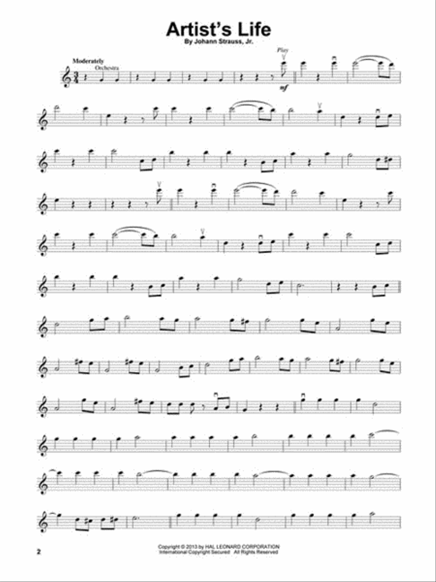 Johann Strauss Johann Strauss Violin scores gallery preview page 3
