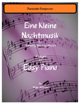 Book cover for Eine Kleine Nachtmusik arranged for Easy Piano