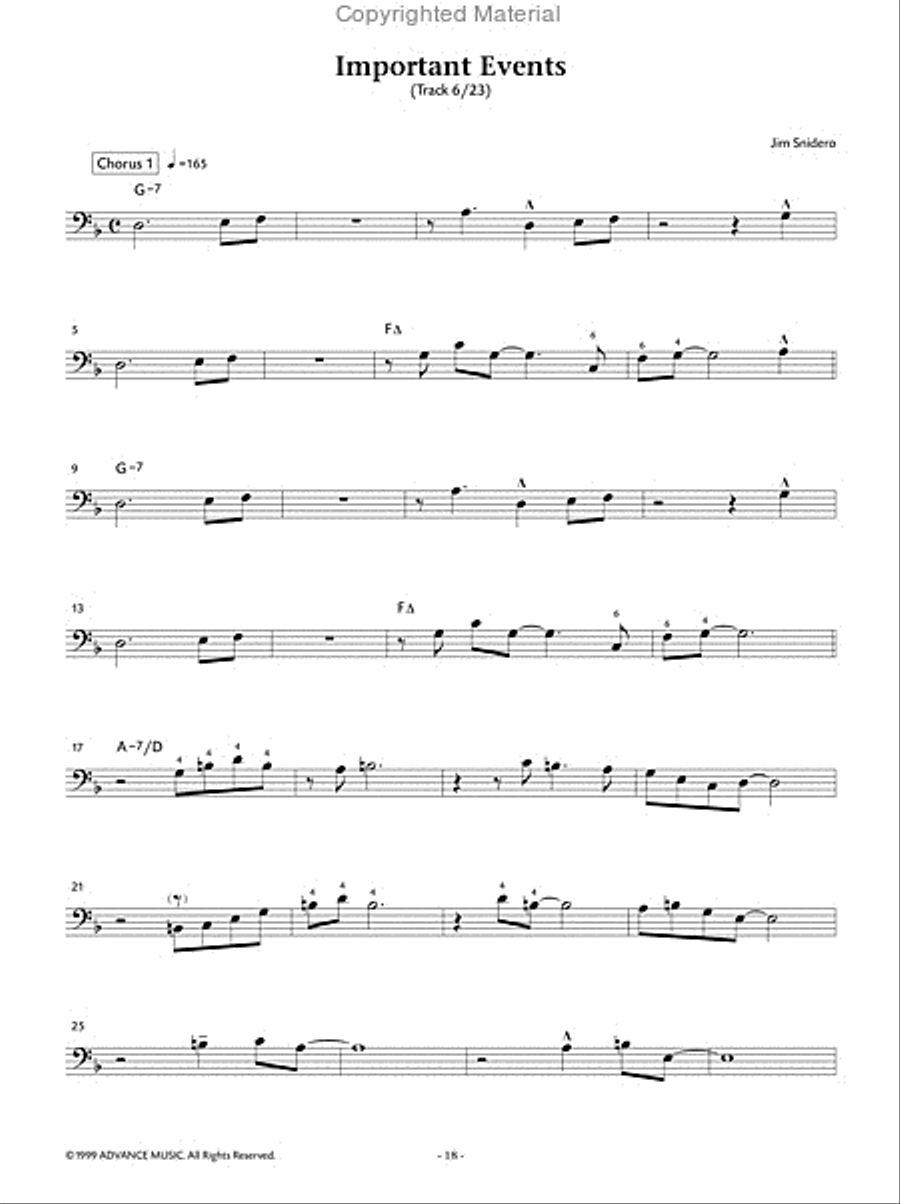 Easy Jazz Conception Trombone by Jim Snidero Trombone Sheet
