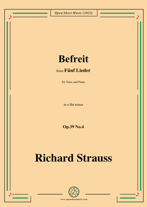Richard Strauss-Befreit,in a flat minor,Op.39 No.4