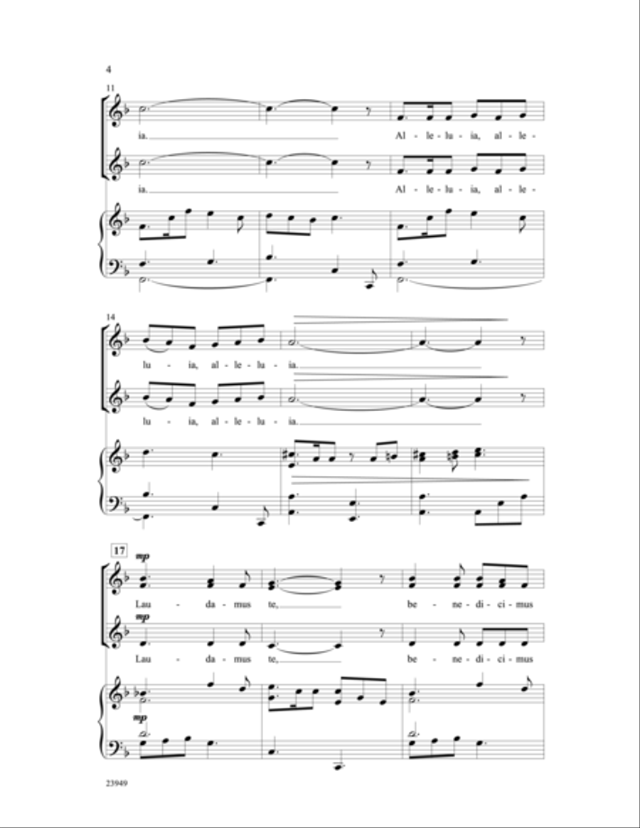Alleluia Fanfare Alleluia Fanfare SSA scores gallery preview page 3