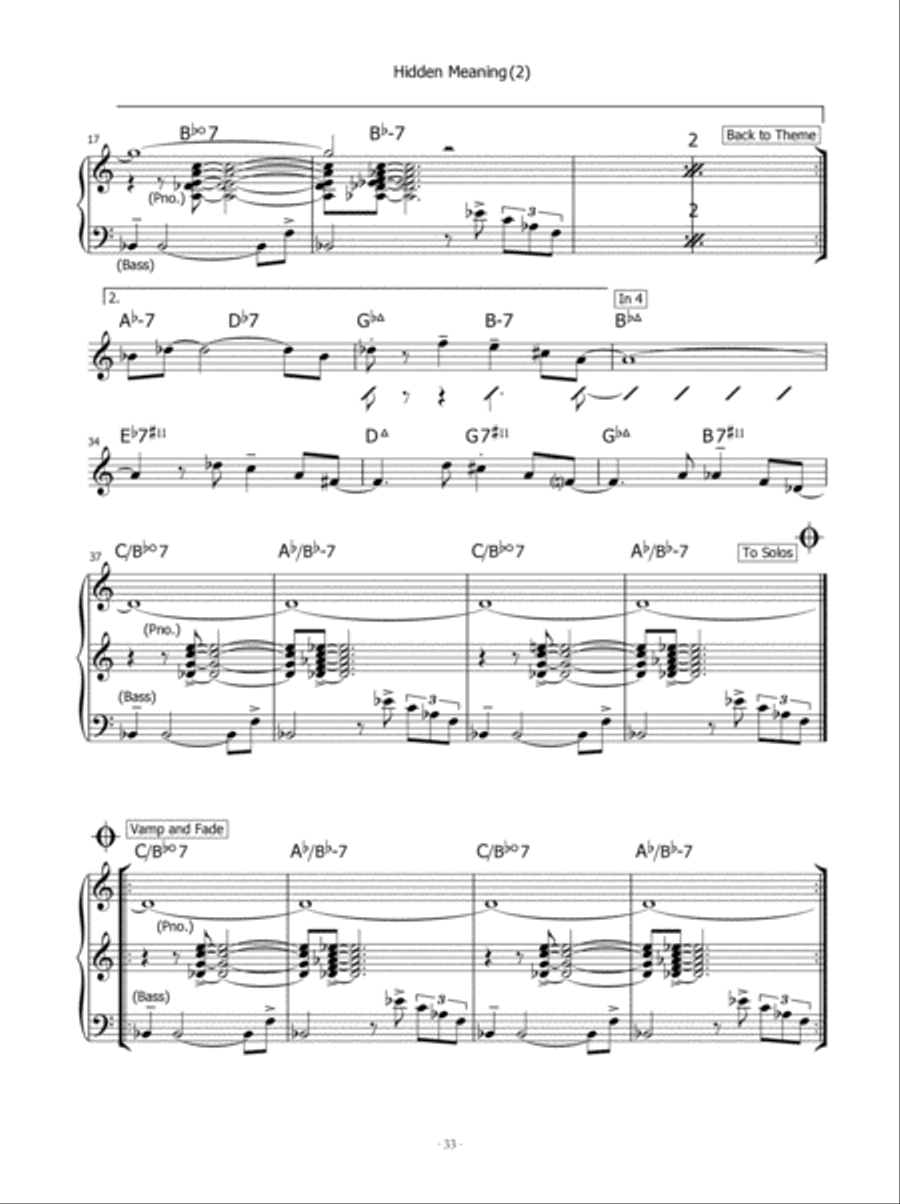 The Music of Hal Crook Piano scores gallery preview page 8