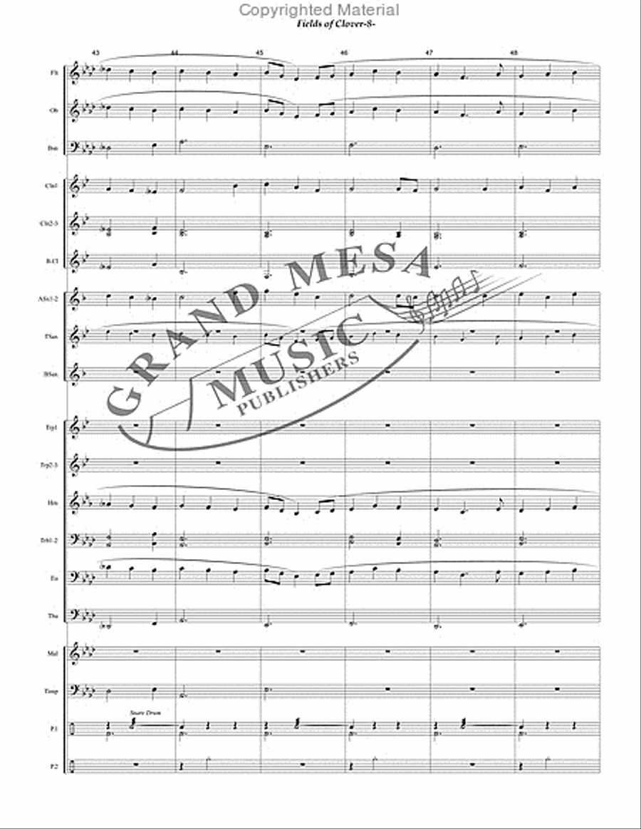Fields of Clover Concert Band scores gallery preview page 9