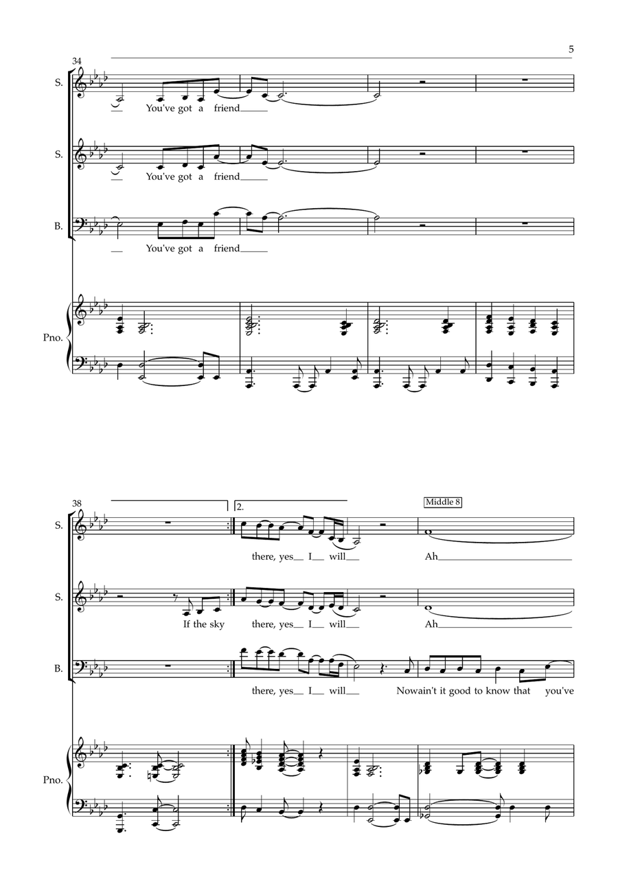 You've Got A Friend You've Got A Friend 3-Part scores gallery preview page 5