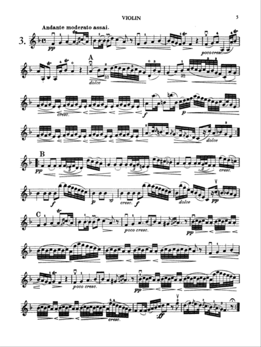 Boccherini: Three Trios, Op. 38 Violin scores gallery preview page 1