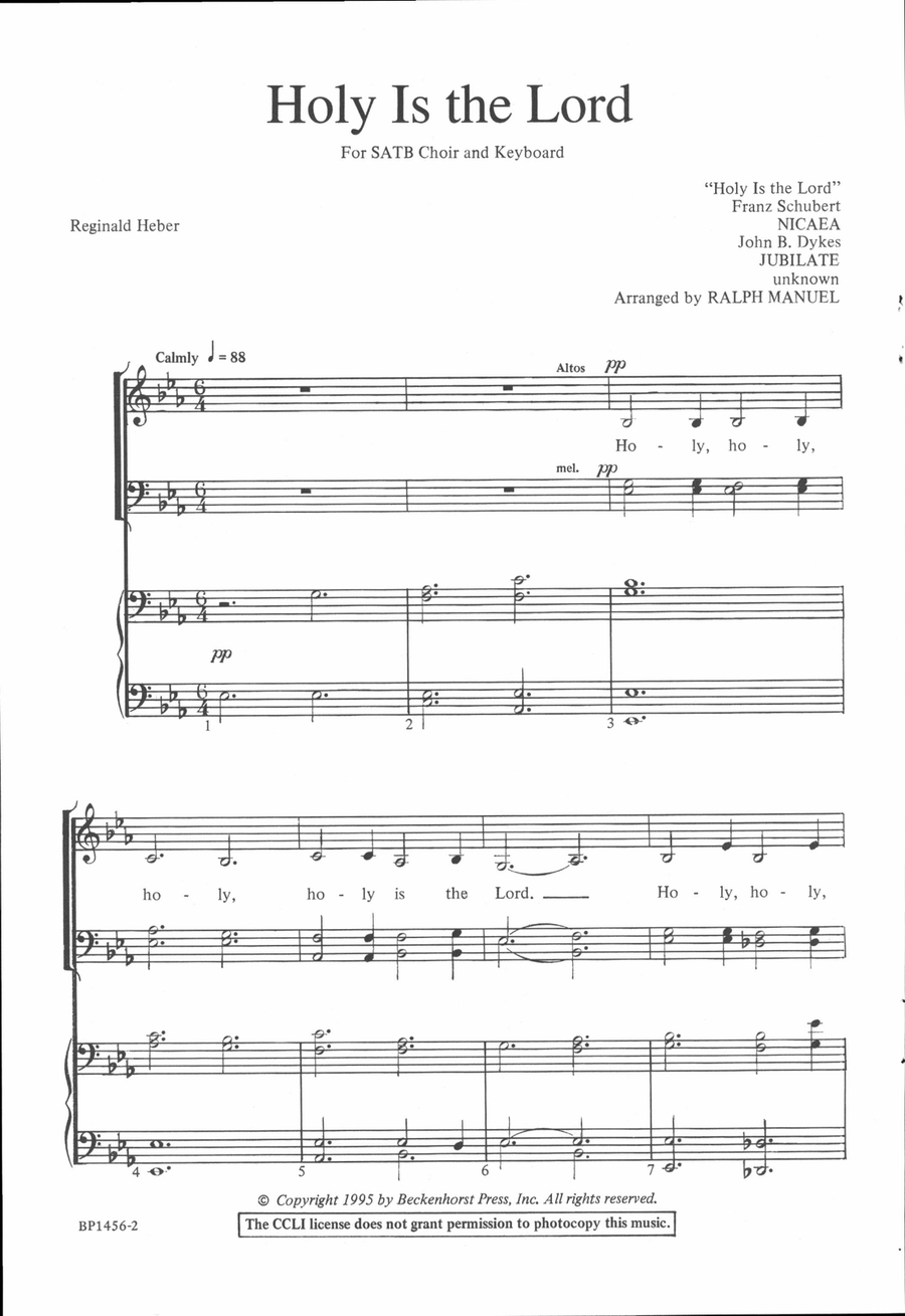 Holy Is the Lord Holy Is the Lord 4-Part scores gallery preview page 2