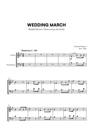 Richard Wagner - Wedding March (Here comes the Bride) (for Violin and Trombone)