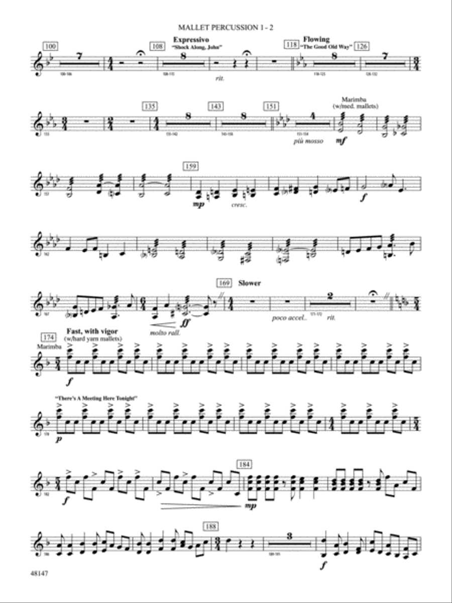 Reluctant Joys: Mallets Concert Band scores gallery preview page 2