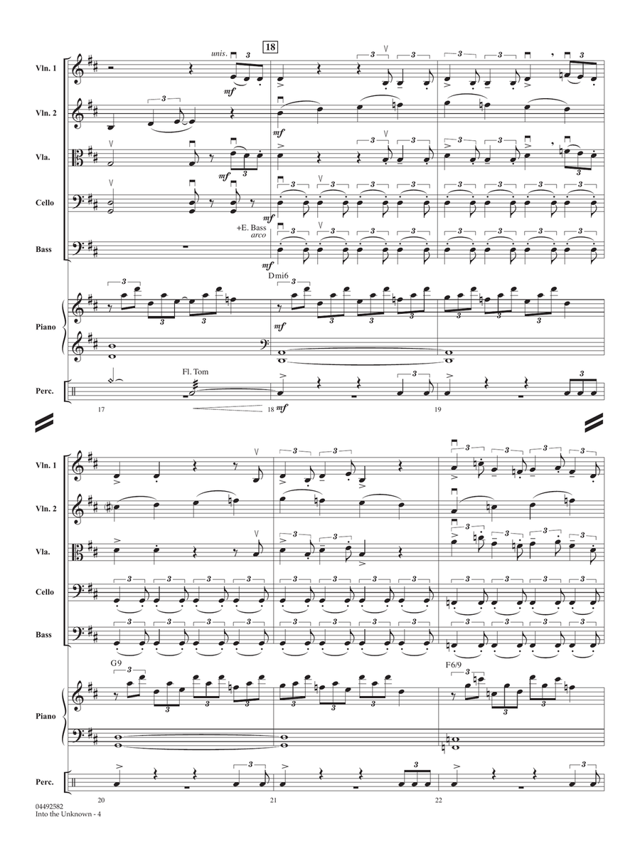 Into the Unknown (from Frozen) (arr. Larry Moore) - Conductor Score (Full Score) String Orchestra scores gallery preview page 4