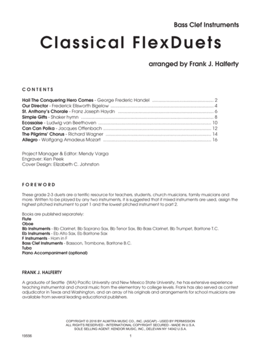 Classical FlexDuets - Bass Clef Instruments