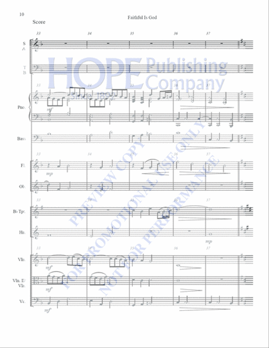 Faithful Is God Choir scores gallery preview page 10