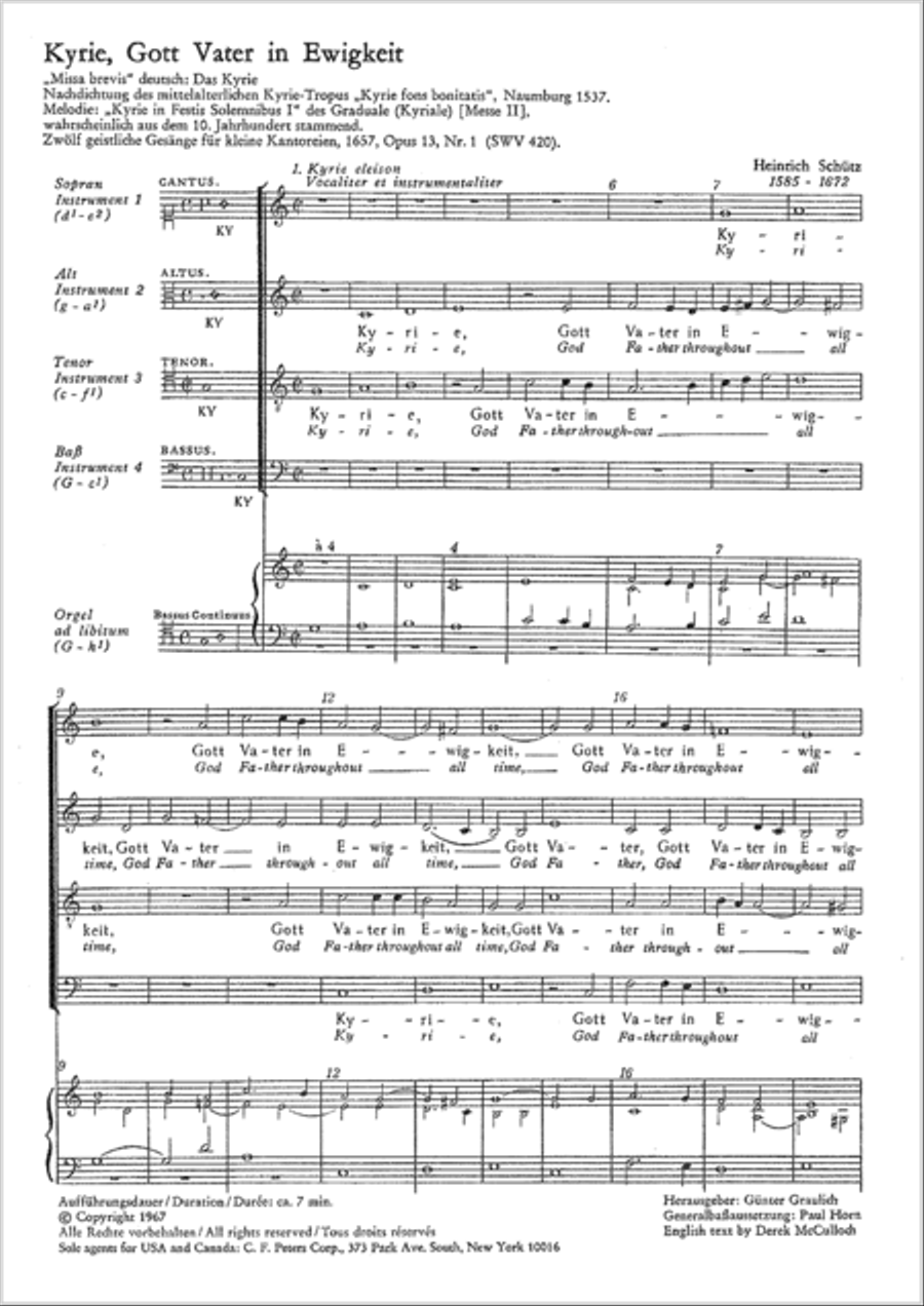 Kyrie, God Father throughout all time (Kyrie, Gott Vater in Ewigkeit) 4-Part scores gallery preview page 2
