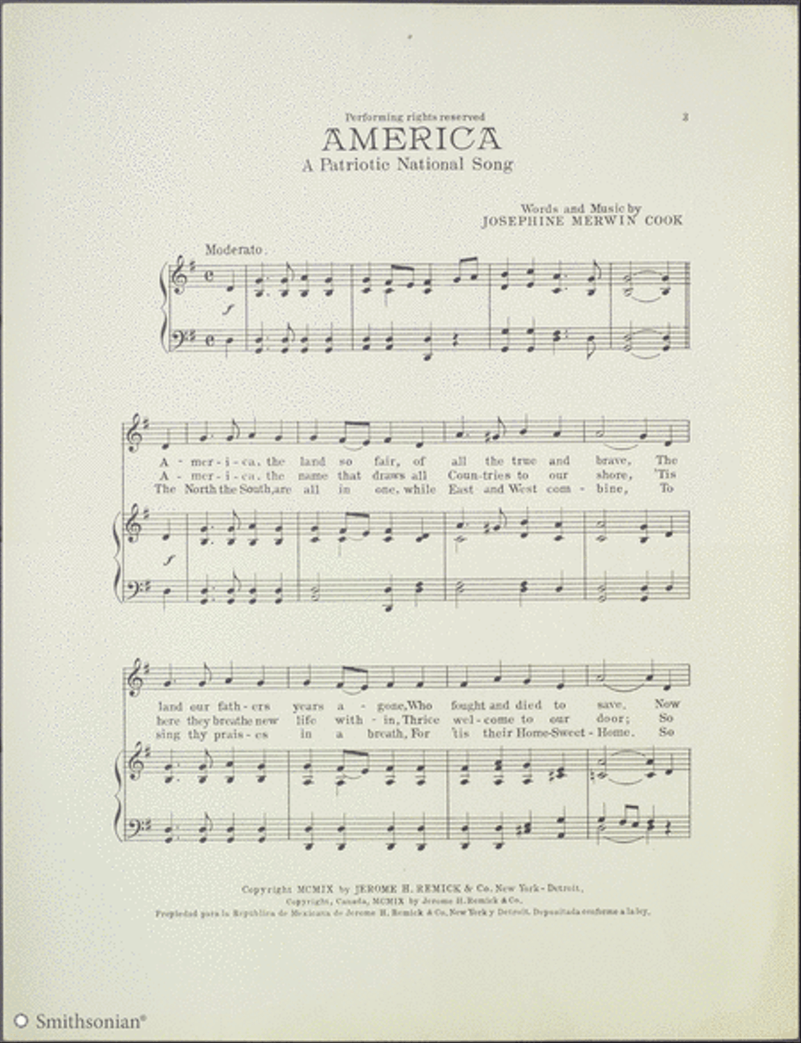 America: A National Patriotic Song Piano, Vocal scores gallery preview page 2