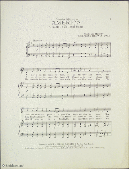 America: A National Patriotic Song