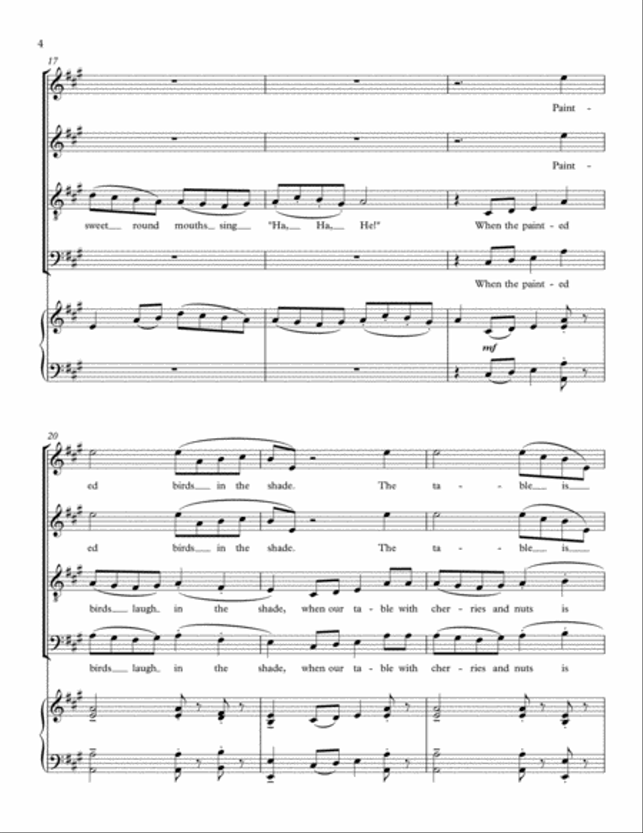 Three Songs of William Blake (Piano reduction) 4-Part scores gallery preview page 4