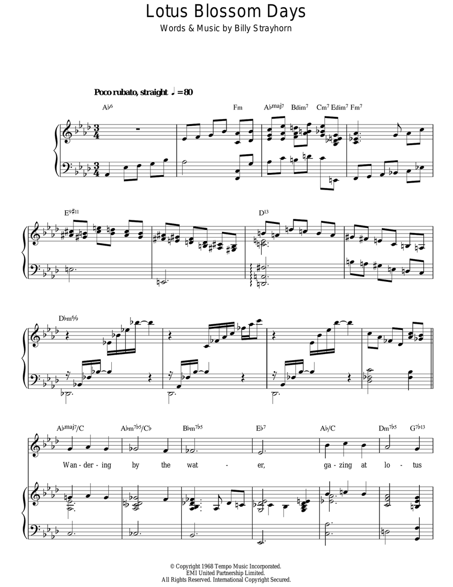 Lotus Blossom Guitar scores gallery preview page 1