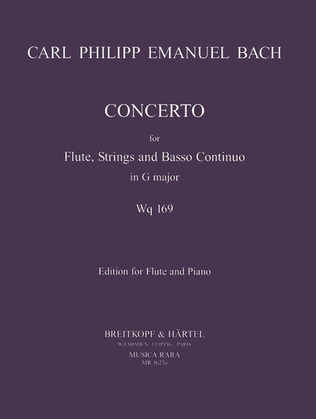 Book cover for Flute Concerto in G major Wq 169