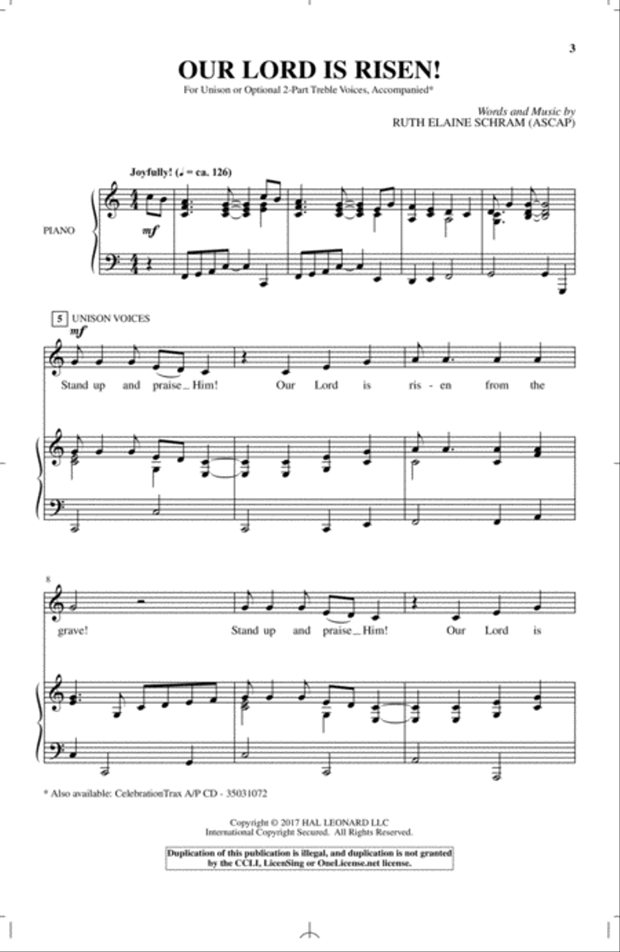 Our Lord Is Risen Our Lord Is Risen Children's Choir scores gallery preview page 1