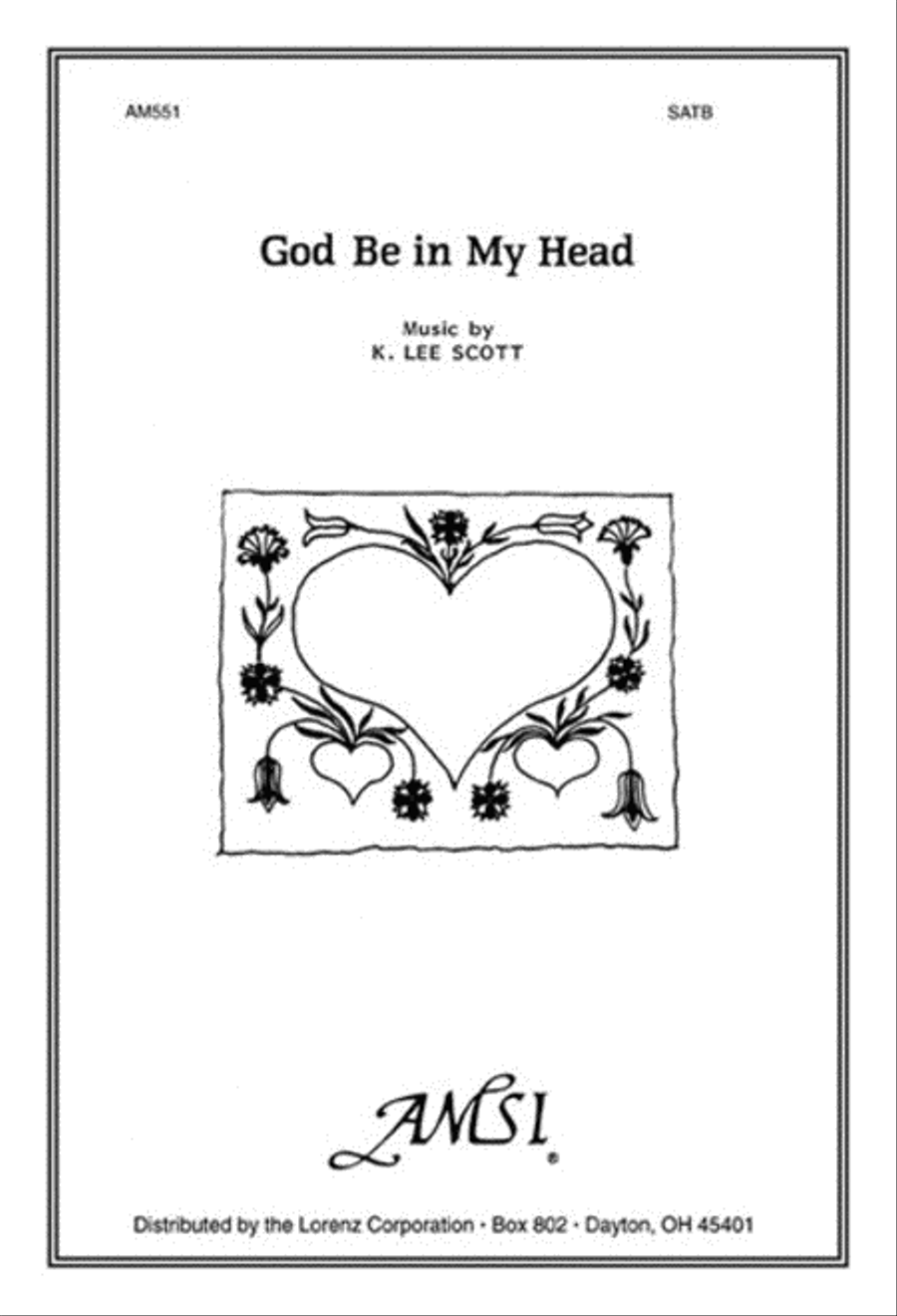 God Be In My Head 4-Part scores gallery preview page 1