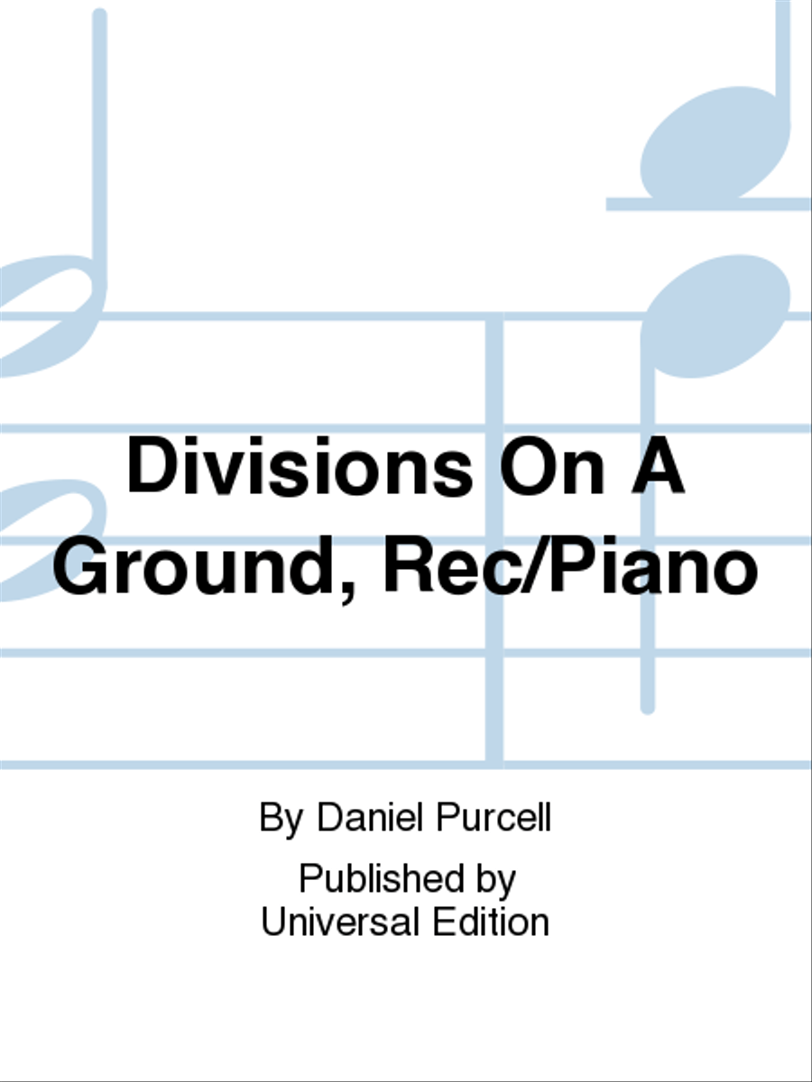 Divisions on A Ground, Rec/Piano Piano scores gallery preview page 1