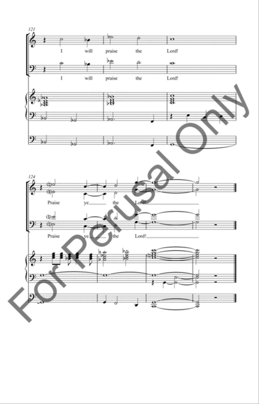 Psalm 111 4-Part scores gallery preview page 19