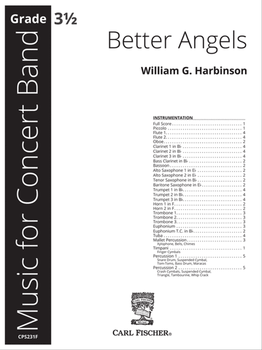 Better Angels Concert Band scores gallery preview page 1