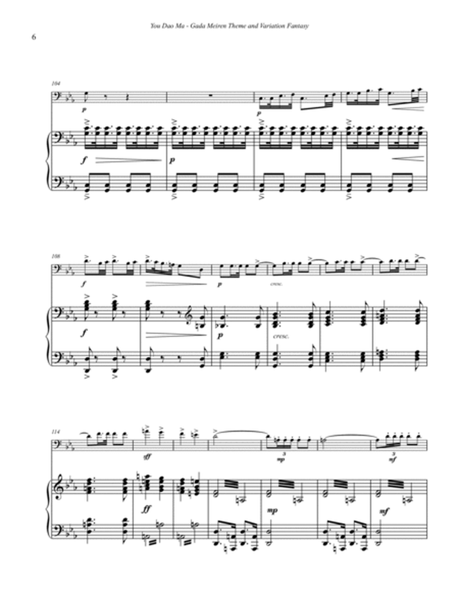 Gada Meirin Theme and Variation Fantasy for Trombone and Piano image number null