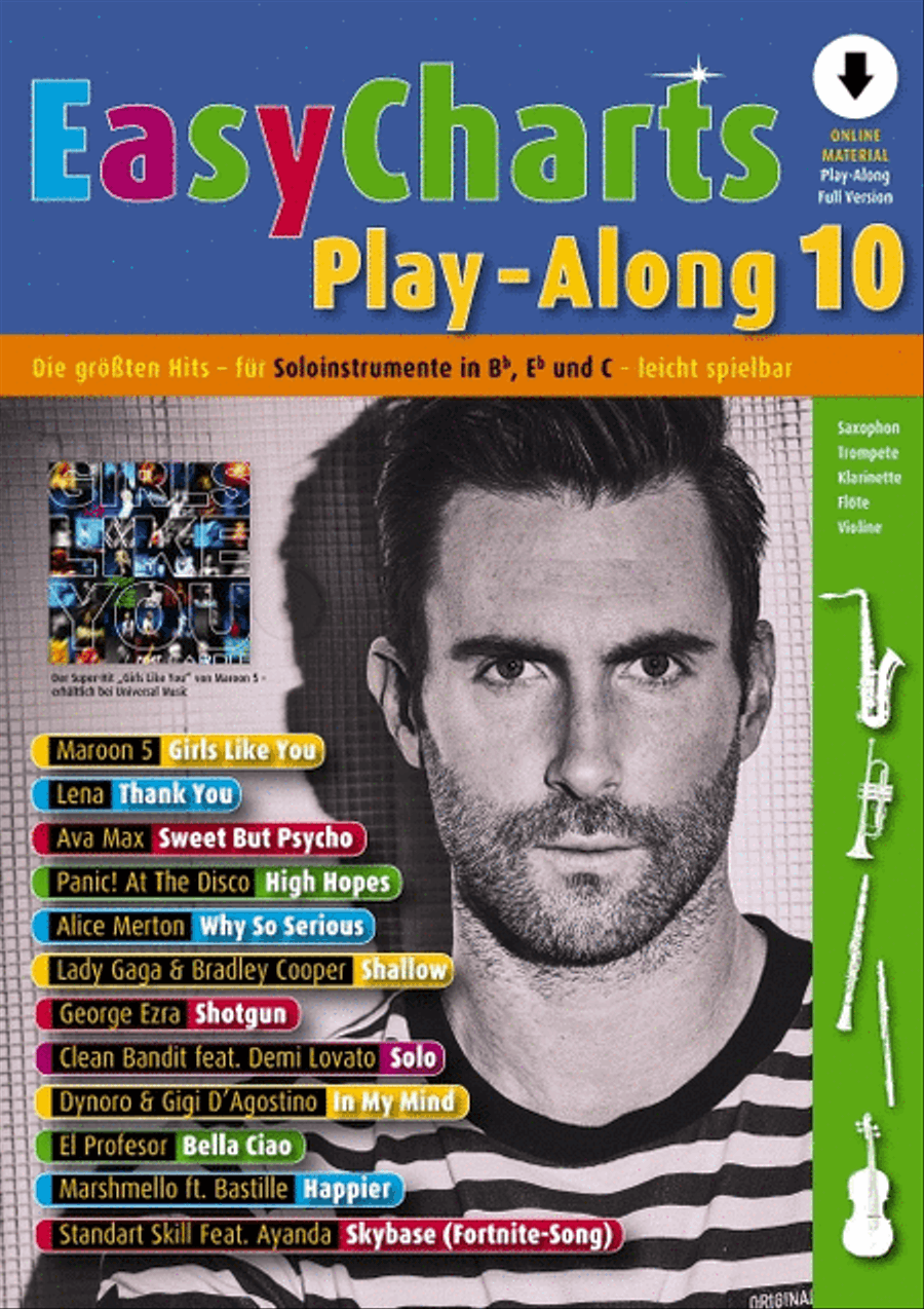 Easy Charts Play-Along CD, Audio & More scores gallery preview page 1