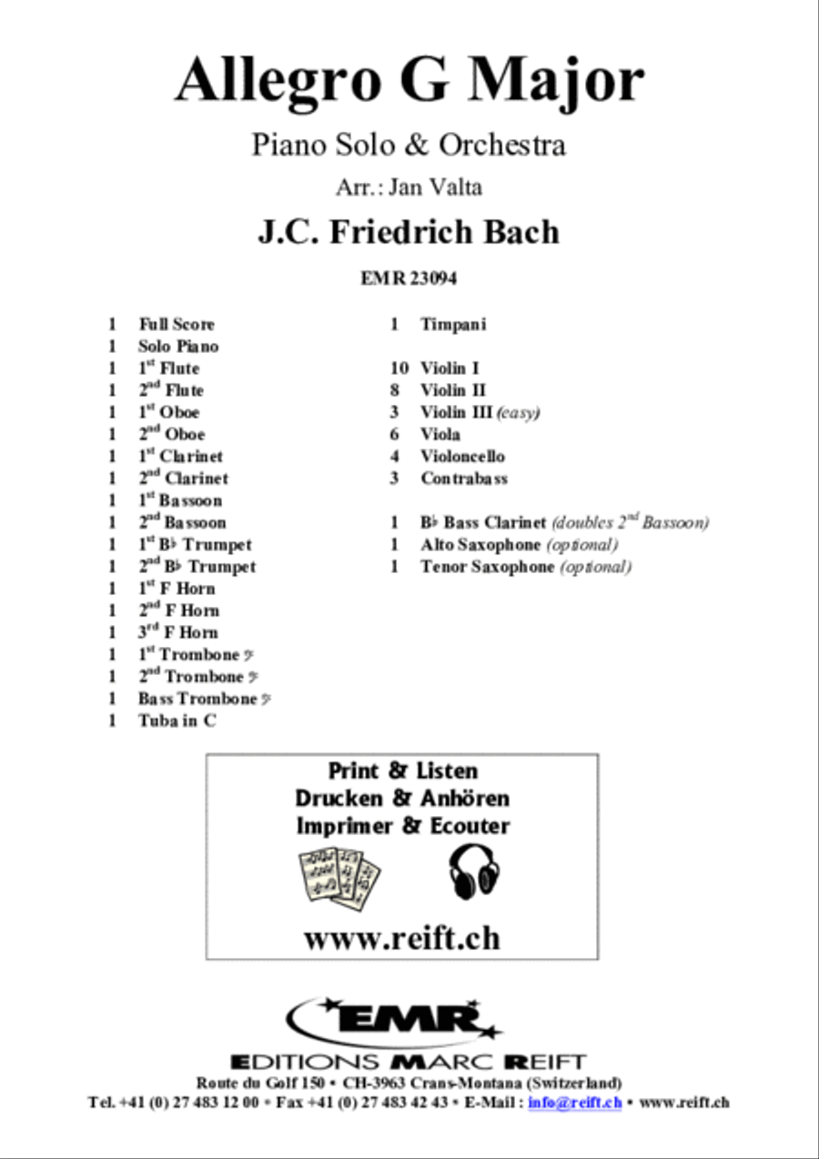 Allegro G Major Orchestra scores gallery preview page 2