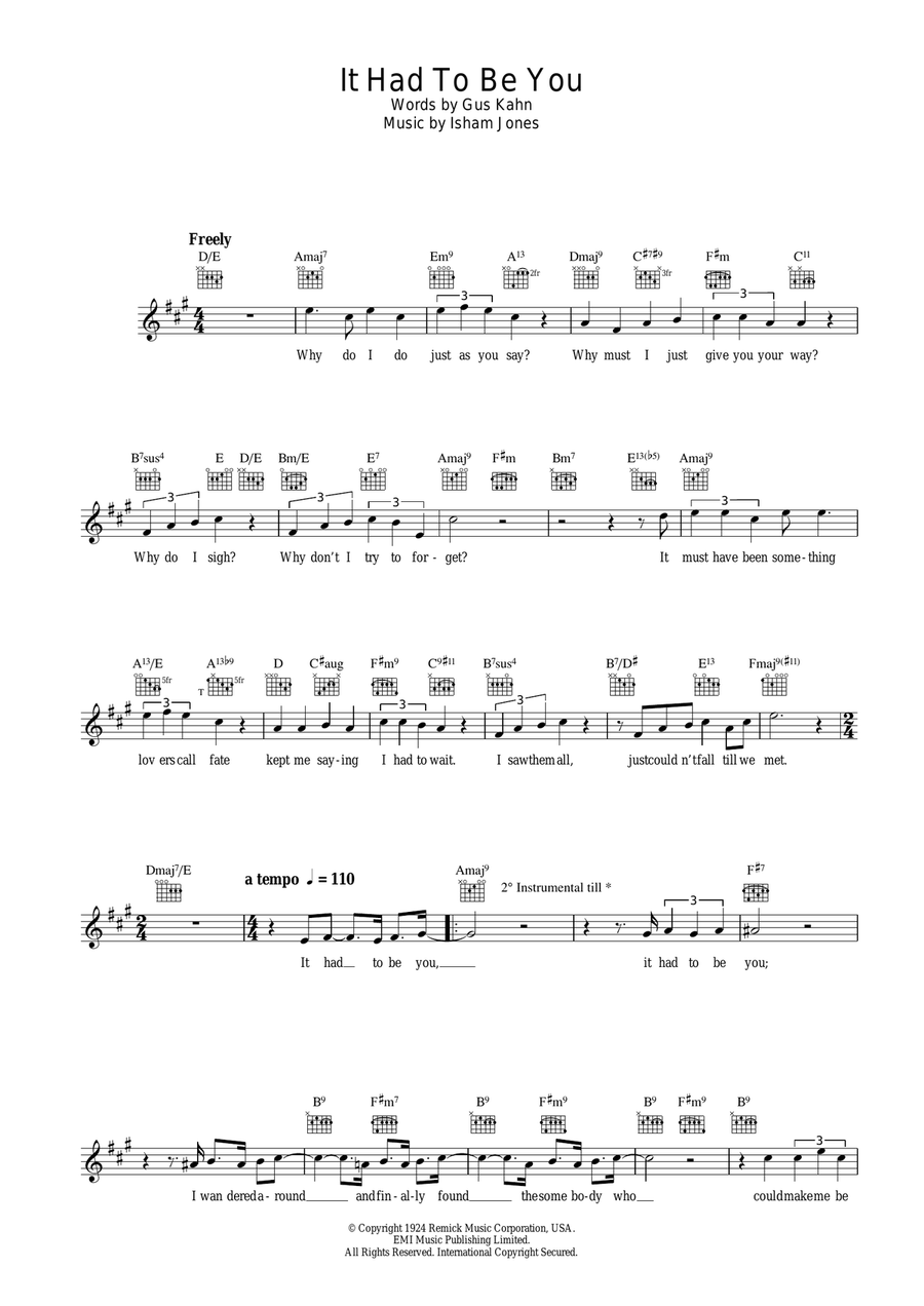 It Had To Be You Piano scores gallery preview page 1
