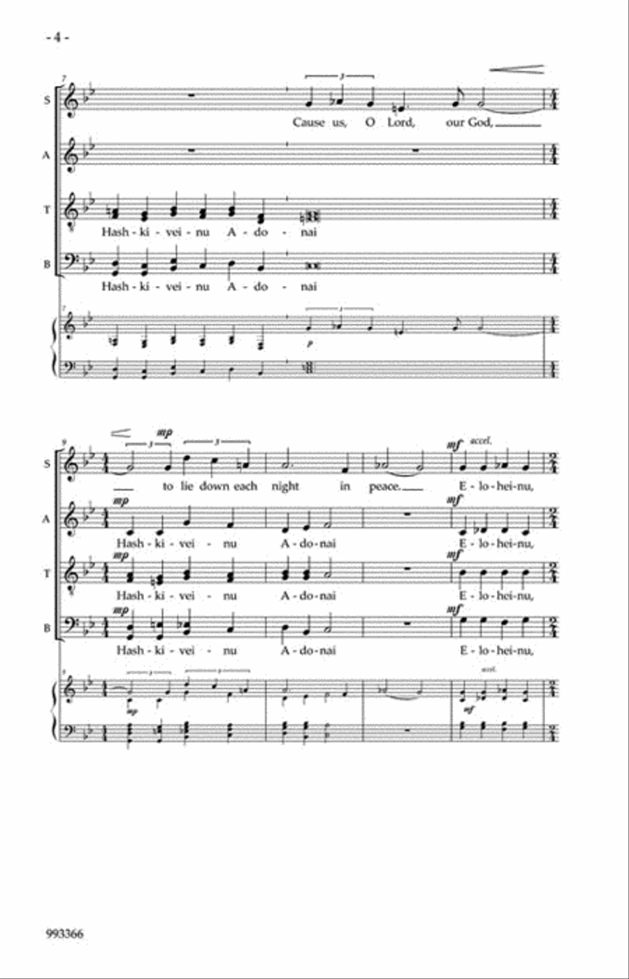 Hashkiveinu Hashkiveinu 4-Part scores gallery preview page 3