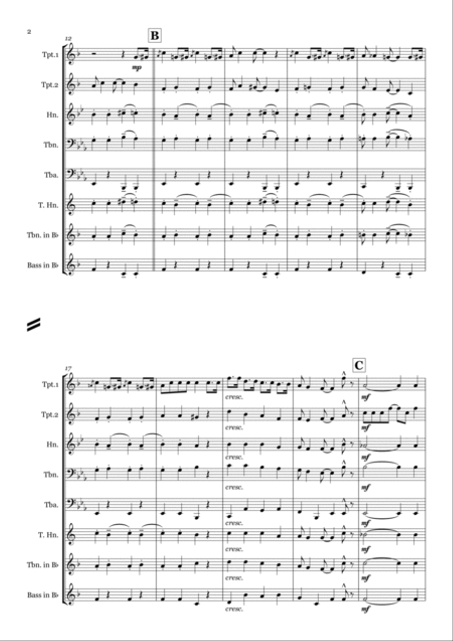 Hitchy Koo Hitchy Koo Brass Ensemble scores gallery preview page 2