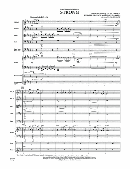 Strong (from the Motion Picture Cinderella) (arr. James Kazik) - Conductor Score (Full Score)