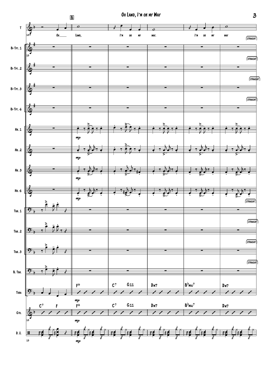 Oh Lawd I'm On My Way from PORGY AND BESS Small Ensemble scores gallery preview page 3