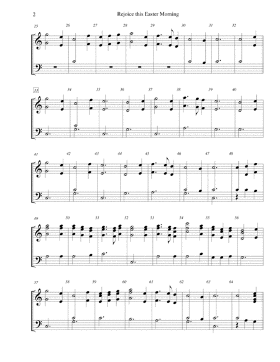 Rejoice this Easter Morning - for 3-octave handbell choir 3-Octaves scores gallery preview page 2