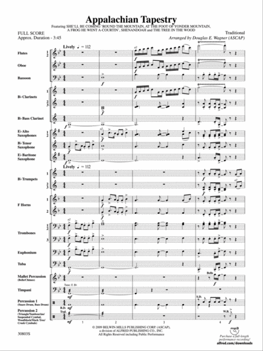 Appalachian Tapestry Concert Band scores gallery preview page 2