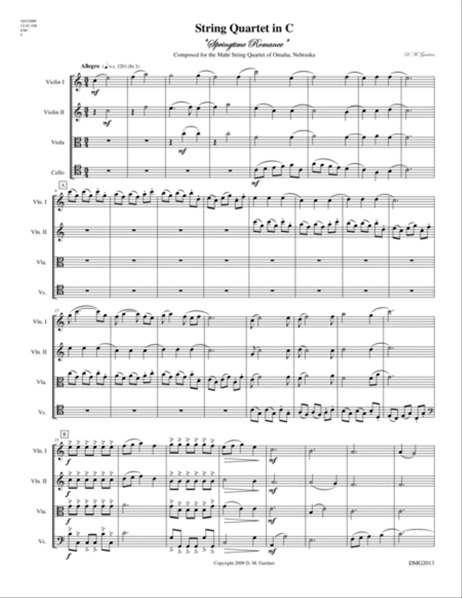 String Quartet in C - 