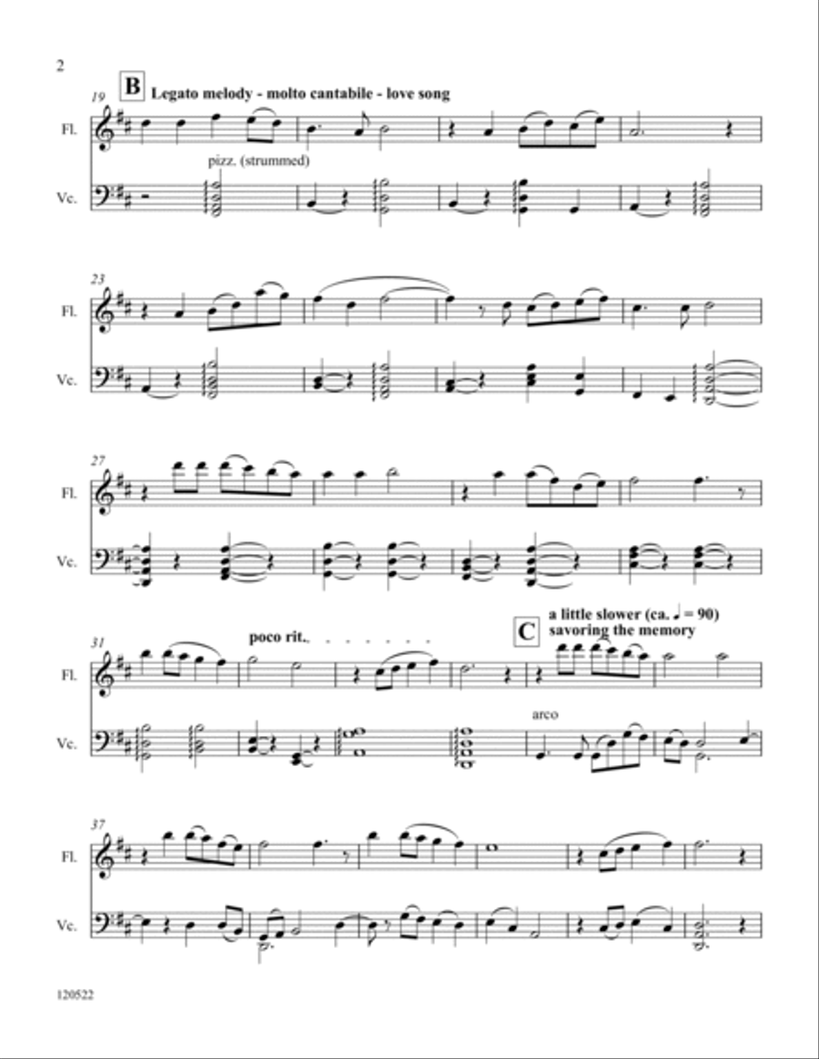 Beneath the Apple Tree (flute & cello) Flute scores gallery preview page 3
