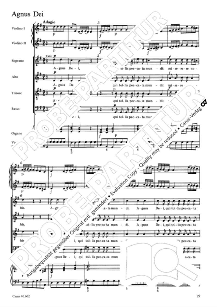 Missa brevis 4-Part scores gallery preview page 20