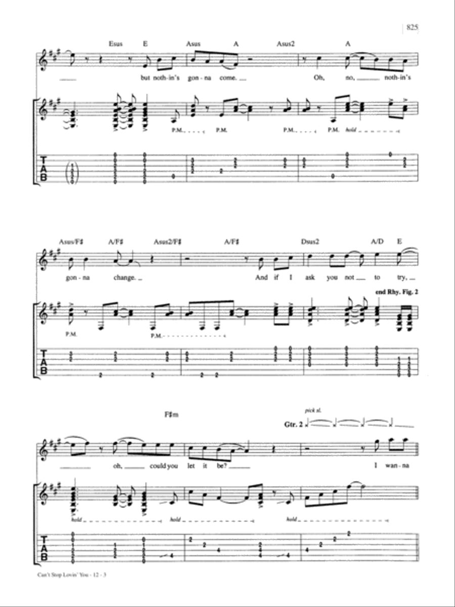 Can't Stop Lovin' You Guitar Tablature scores gallery preview page 3