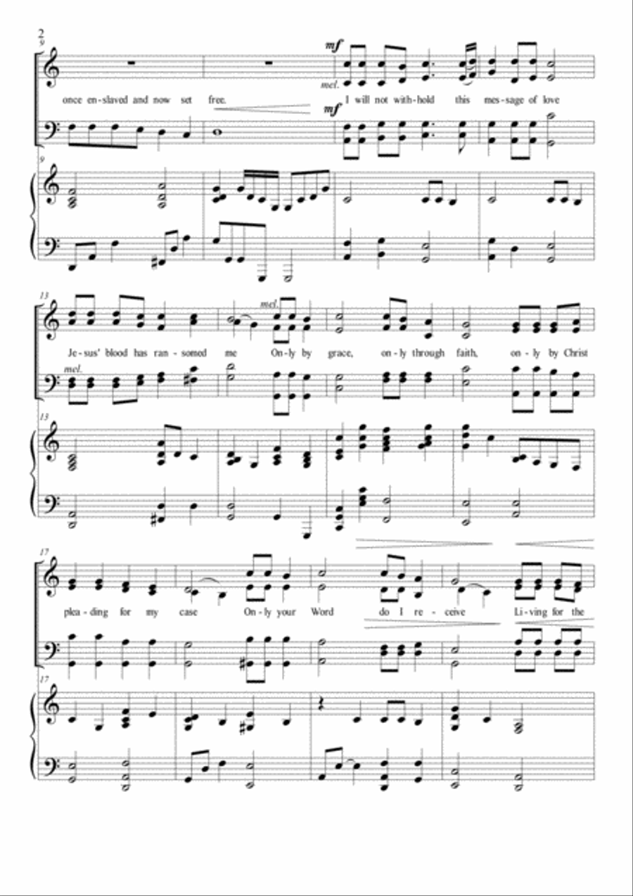 I Am Not Ashamed 4-Part scores gallery preview page 3