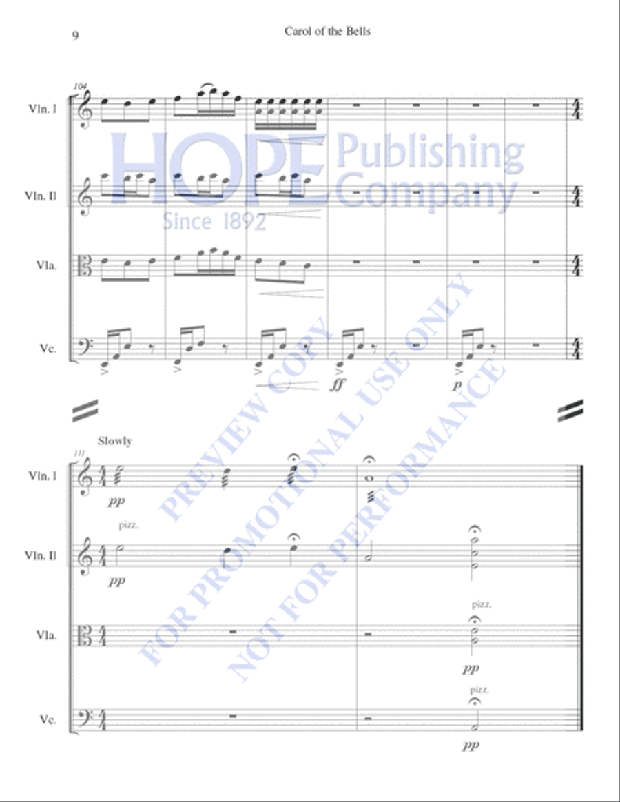 A String Quartet Christmas String Quartet scores gallery preview page 10
